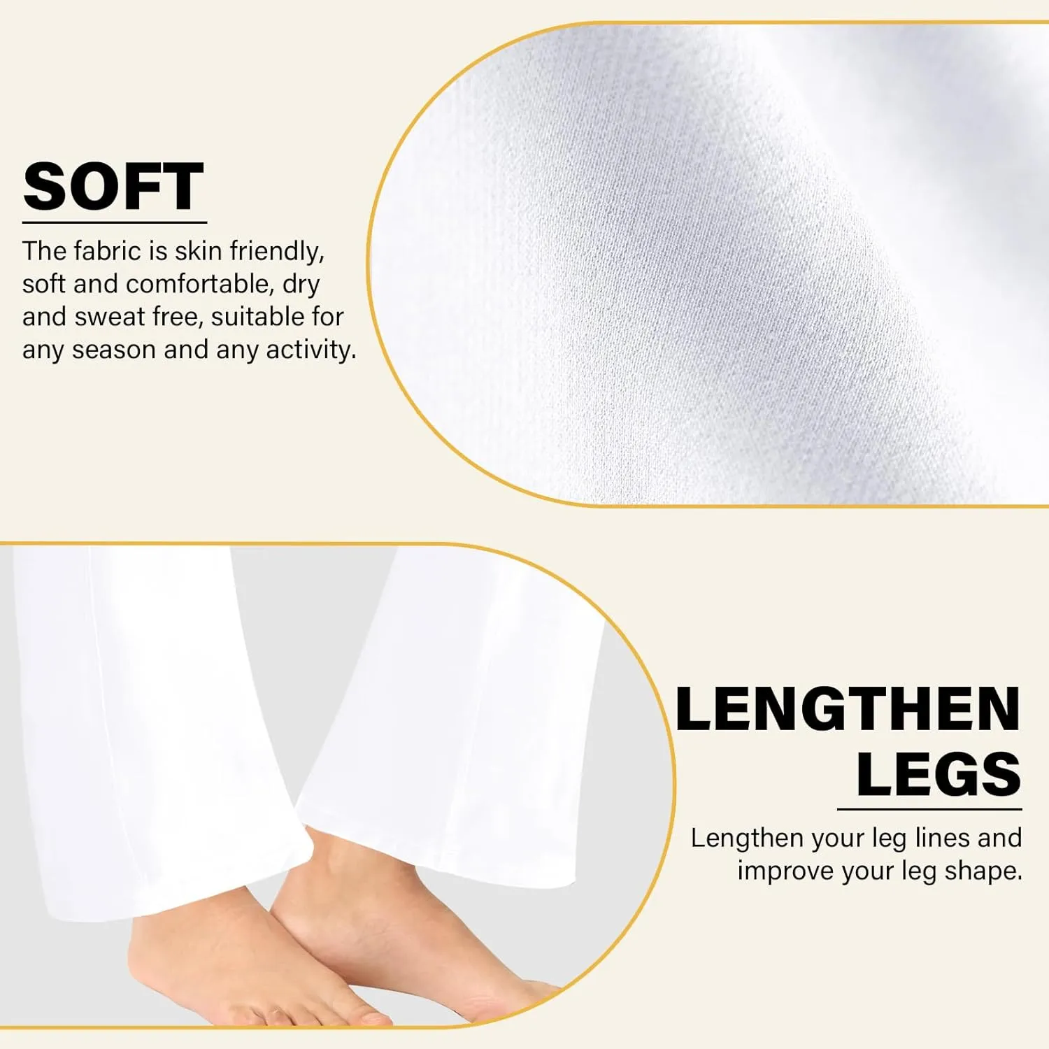 Women's Flare Yoga Pants - Crossover High Waisted Bootcut Leggings Bell Bottom Jazz Dress Pants Workout Gym Leggings