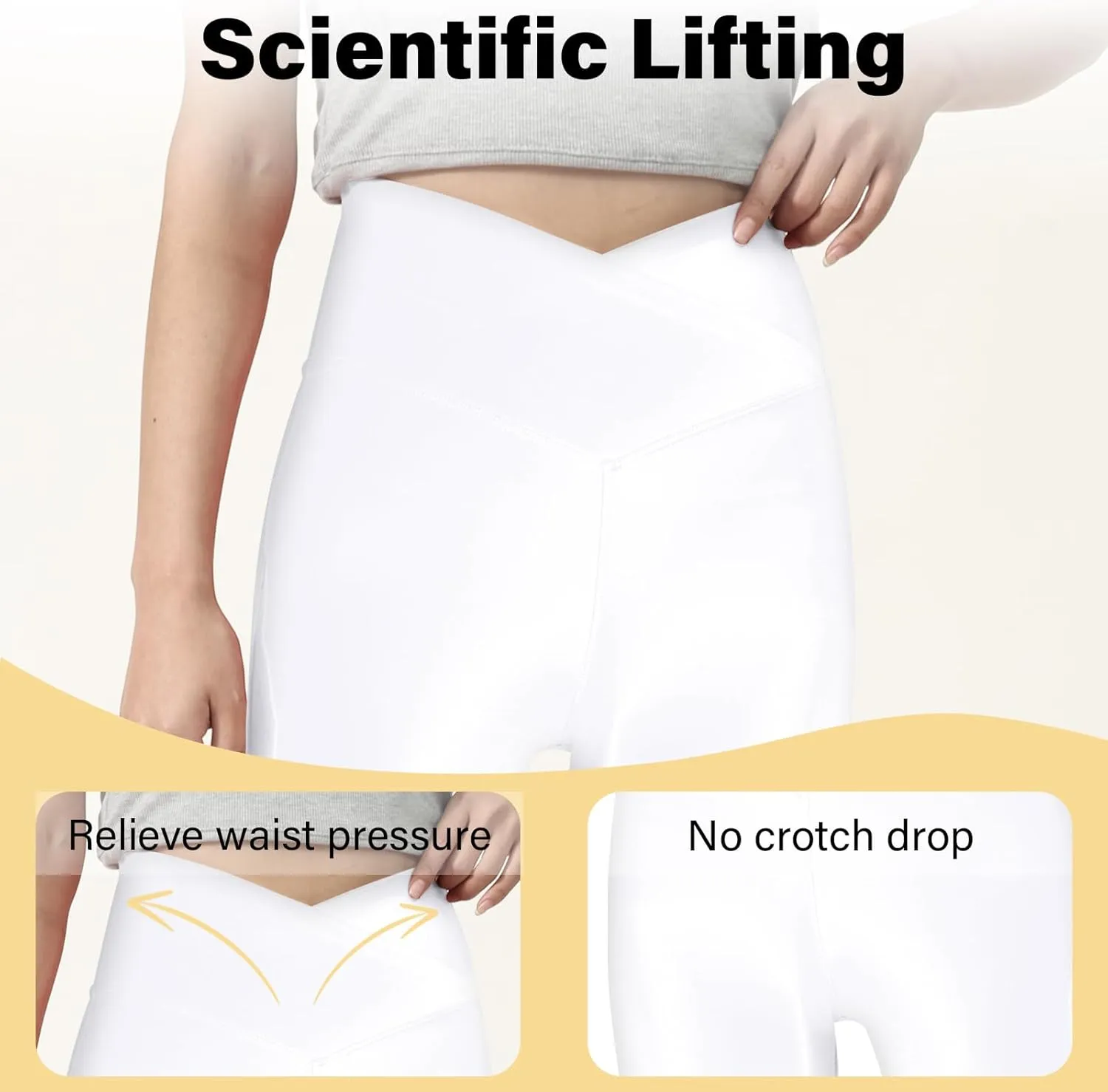 Women's Flare Yoga Pants - Crossover High Waisted Bootcut Leggings Bell Bottom Jazz Dress Pants Workout Gym Leggings