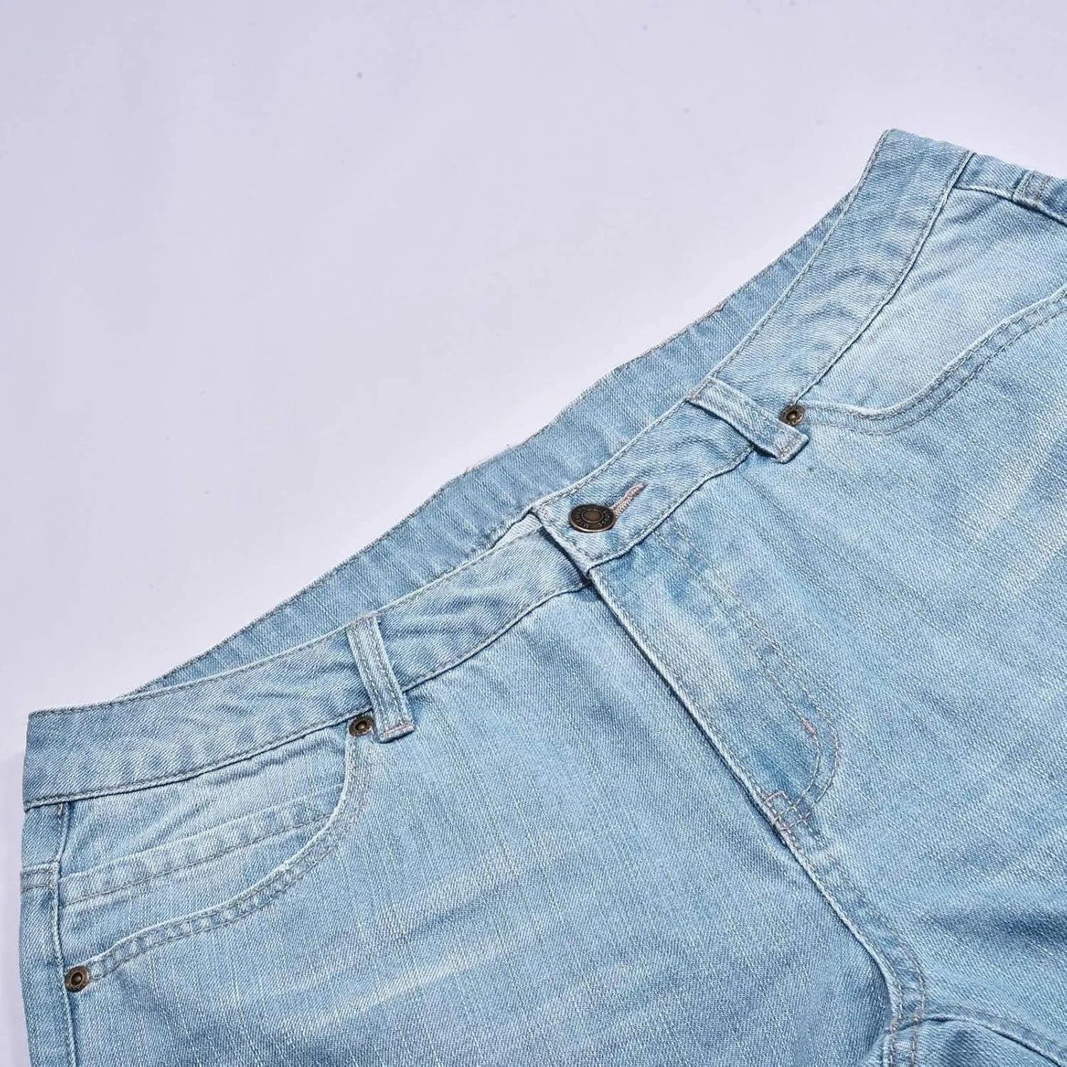 Womens Straight Leg Baggy Wide Leg Jeans Y2k Ripped Low Waisted Denim Trousers with Pockets Relaxed Boyfriend Jeans