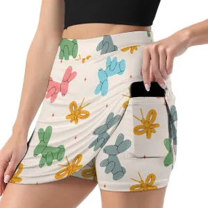 Women's Tennis Skirt Anti-Peek Workout Skorts with Built-in Shorts Pocket for Gym Golf Running