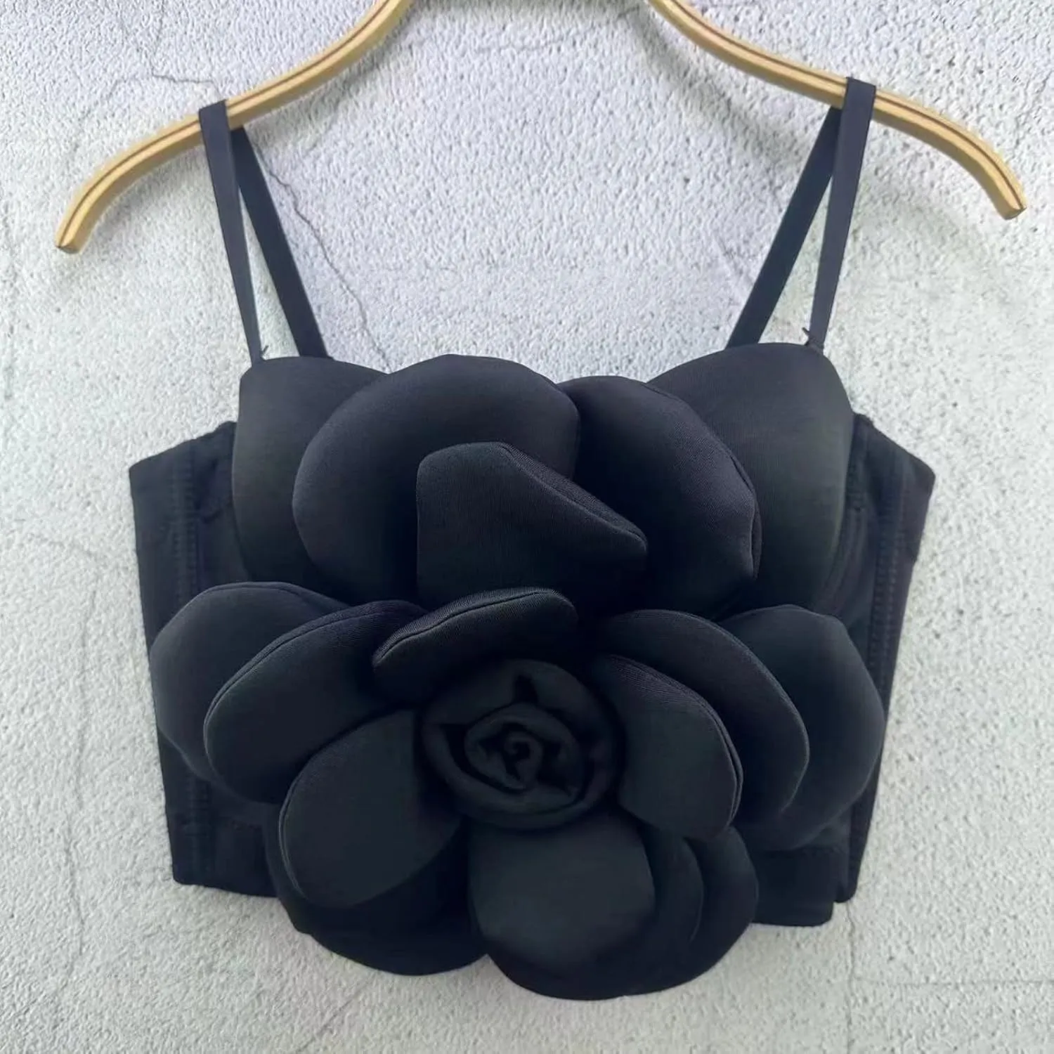 Y2k Women's 3d Flower Top Open Back Sleeveless Crop Tops Going Out Camisole Tank Floral Roses Crop Corset