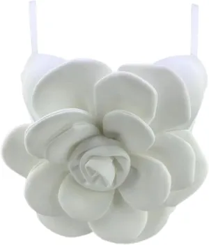 Y2k Women's 3d Flower Top Open Back Sleeveless Crop Tops Going Out Camisole Tank Floral Roses Crop Corset