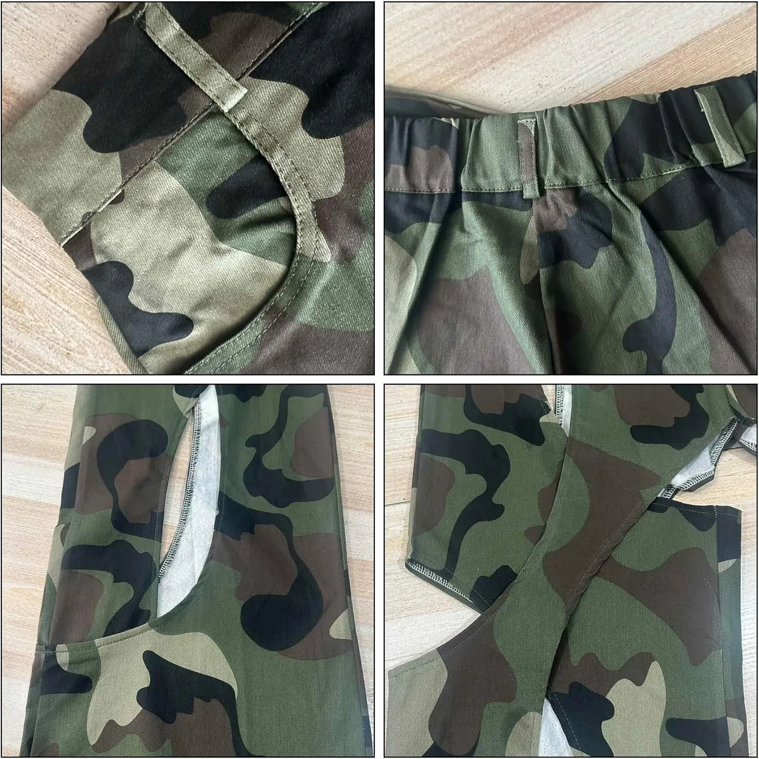 YOOTIKO Womens Camo Cargo Pants High Waisted Army Fatigue Loose Straight Wide Leg Camouflage Trousers Streetwear